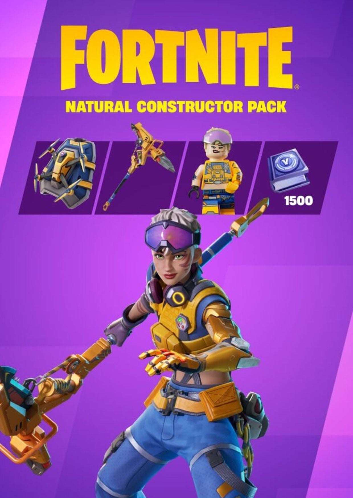 DLC Fortnite - Natural Constructor Pack + 1,500 V-Bucks Challenge - Xbox - AFRICA DO SUL