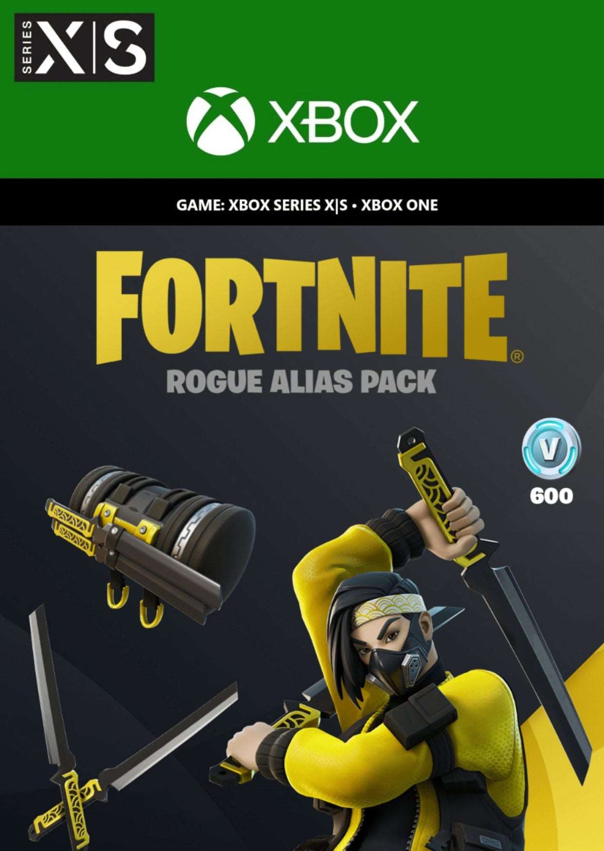 Fortnite - Rogue Alias Pack + 600 V-Bucks - Xbox